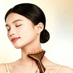 Red Sandalwood Facial Massager Beauty Push Tool, Horn Beads Lifting Gua Sha Meridian Massage Stick