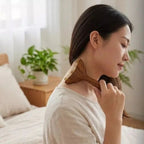 Red Sandalwood Facial Massager Beauty Push Tool, Horn Beads Lifting Gua Sha Meridian Massage Stick