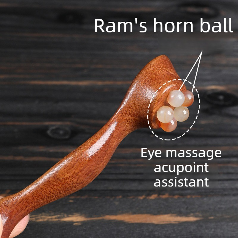 Massage Stick, Natural Horn Roller for Eye, Face, Meridian & Full Body Gua Sha