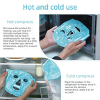 Gel Bead Hot & Cold Facial Mask & Eye Mask Set, Cooling and Heating Pack for Face and Eye Relief—Purple