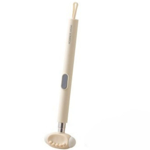 Retractable Double-Sided Back Scratcher & Massage Hammer (Beige)