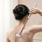 Retractable Double-Sided Back Scratcher, 2-in-1 TPR Itch Relief & Massage Hammer with Hanging Loop—Purple