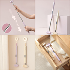 Retractable Double-Sided Back Scratcher, 2-in-1 TPR Itch Relief & Massage Hammer with Hanging Loop—Purple