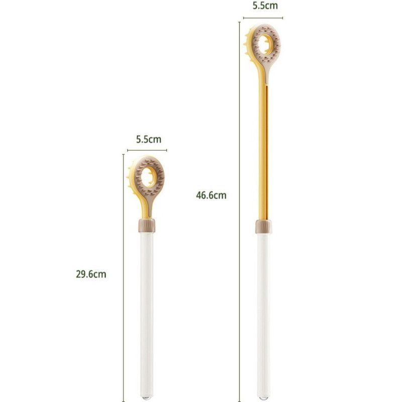 Retractable Double-Sided Back Scratcher, Multi-Function Itch Relief Tool with Ball-Point Massager—Gray