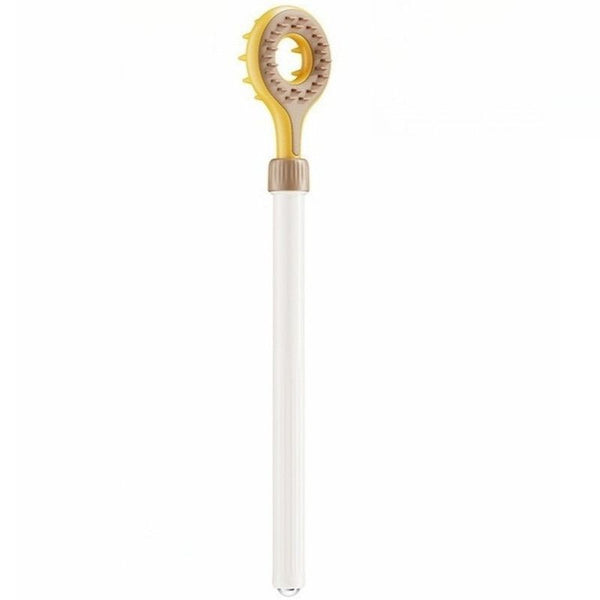 Retractable Double-Sided Back Scratcher with Massager (Yellow)