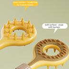 Retractable Double-Sided Back Scratcher, Multi-Function Itch Relief Tool with Ball-Point Massager—Yellow