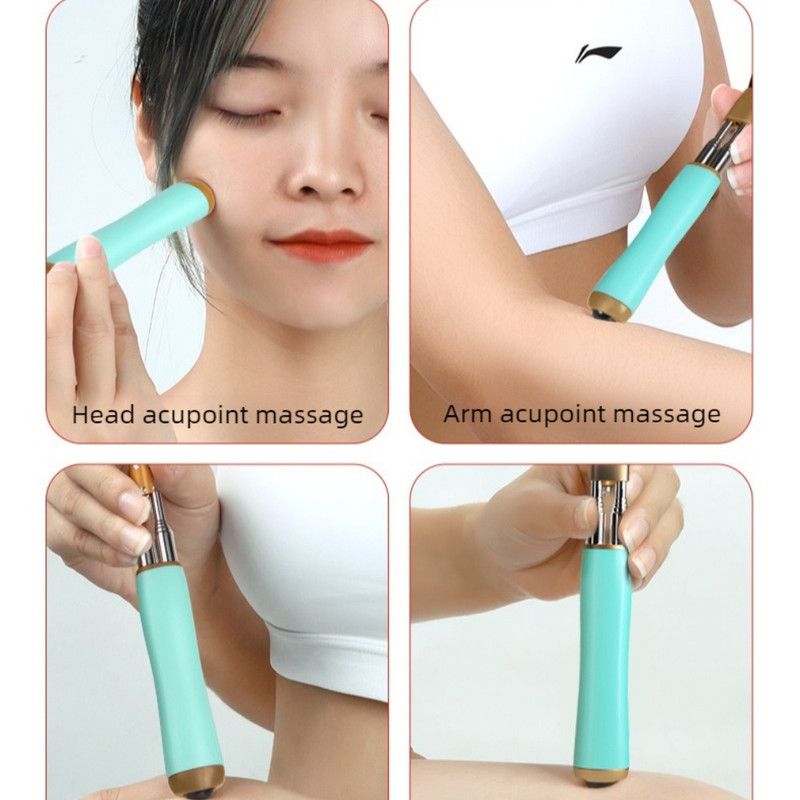 Dual Retractable Back Scratcher, Portable Self-Scratching Tool with Magnetic Massage Roller and Anti-Slip PP Claw - Yellow