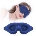 3D Deepened Sleep Eye Mask, Integrated Nose Wing, Full Light-Blocking, Breathable Eye Cover for Naps and Travel - Blue