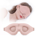 3D Deepened Sleep Eye Mask, Integrated Nose Wing, Full Light-Blocking, Breathable Eye Cover for Naps and Travel—Pink