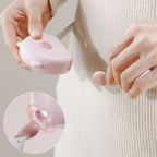 Bear Magnetic Retractable Tape Measure, Portable Body Measuring Ruler for Bust, Waist, and Hips—Pink