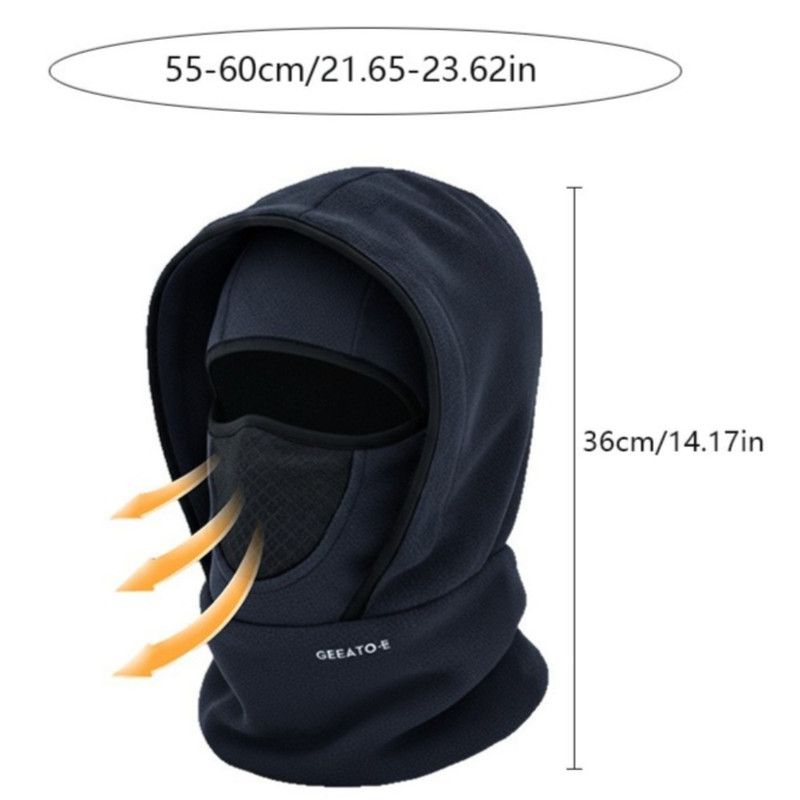 Fleece-Lined Winter Balaclava, Windproof and Breathable Face & Neck Warmer for Cycling and Outdoor Sports - Red