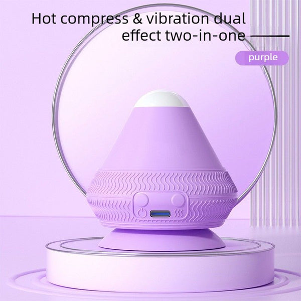 Electric Suction Cup Massage Ball with Heat Therapy (Purple)