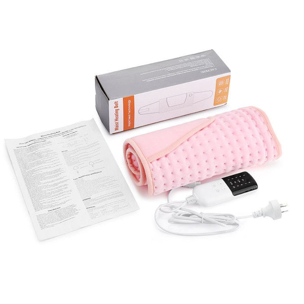 Electric Heating Waist Belt with Hand Warmer Pocket (Pink)
