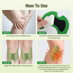 Wormwood Knee Patches Natural Herbal Warm Heat Plaster, Long Lasting Joint Relief Sticker for Knee Discomfort