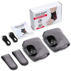 2 Pack Wireless Heated Vibration Ankle Foot Massager Wrap, Rechargeable Thermal Massage Brace for Both Ankle Joint Relief