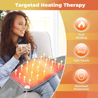 Electric Heating Waist Wrap Belt 9 Heat Levels 4 Timer Auto Off, Soft Plush Thermal Heating Pad for Back Abdomen Shoulder Relief