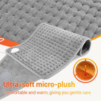 Electric Heating Waist Wrap Belt 9 Heat Levels 4 Timer Auto Off, Soft Plush Thermal Heating Pad for Back Abdomen Shoulder Relief