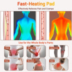 Electric Heating Waist Wrap Belt 9 Heat Levels 4 Timer Auto Off, Soft Plush Thermal Heating Pad for Back Abdomen Shoulder Relief