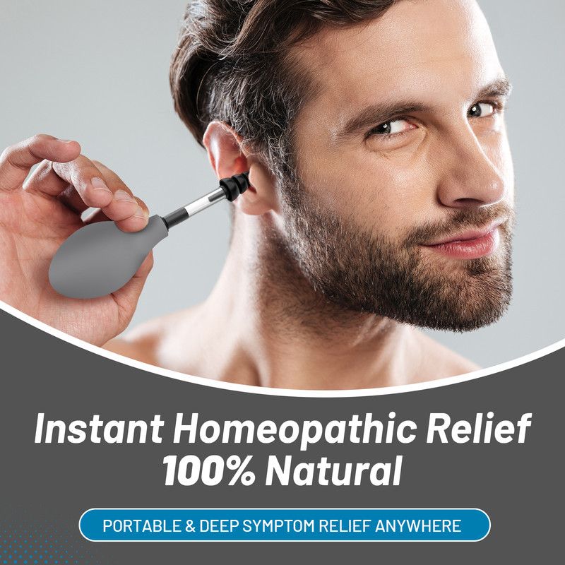 Ear Pressure Relief Tool Handheld Ear Pressure Reducer for Head Tension Discomfort Relief-gray
