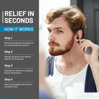 Ear Pressure Relief Tool Handheld Ear Pressure Reducer for Head Tension Discomfort Relief-black