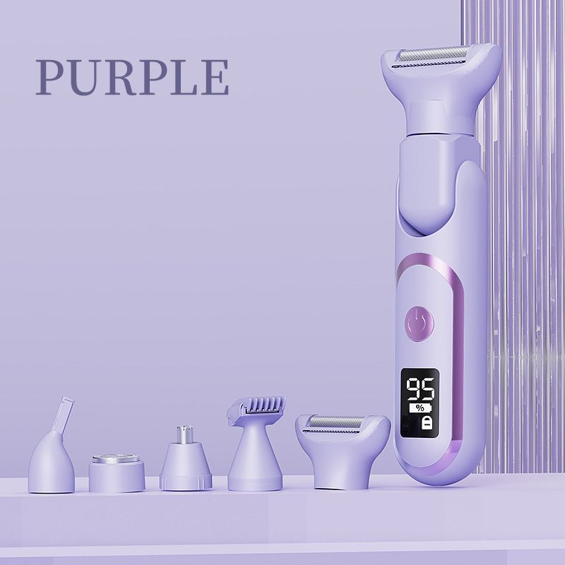 Digital Display Type-C Multi-Functional Electric Hair Remover for Women – Purple