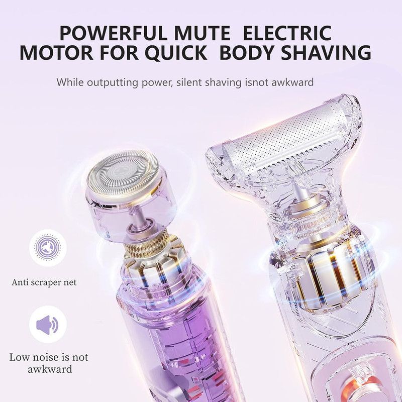 Digital Display Type-C Multi-Functional Electric Hair Remover for Women – Yellow