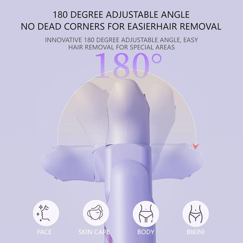 Digital Display Type-C Multi-Functional Electric Hair Remover for Women – White