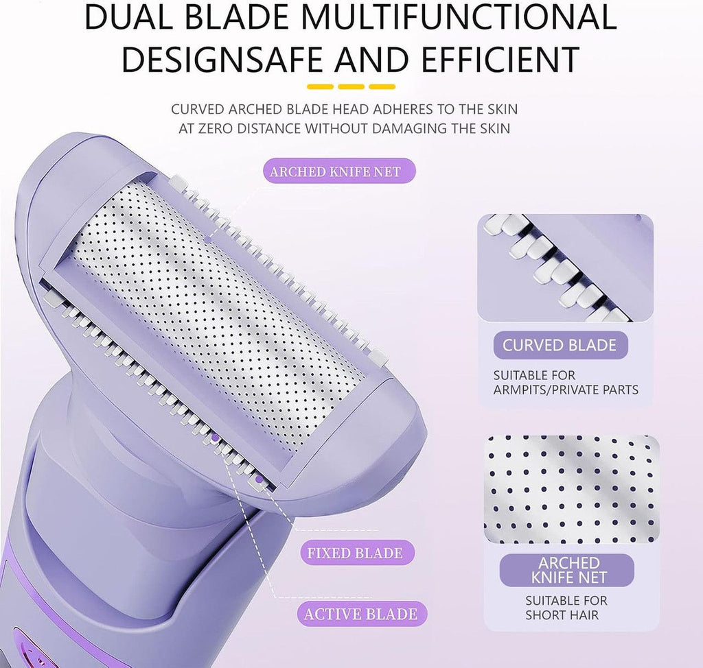 Digital Display Type-C Multi-Functional Electric Hair Remover for Women – White