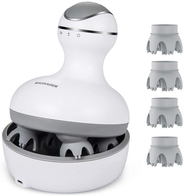 Waterproof Electric Hair Scrubber (White)