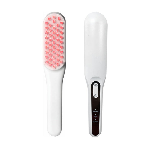 Red Electric Scalp Care Brush Red Light Laser Therapy for Thicker Hair