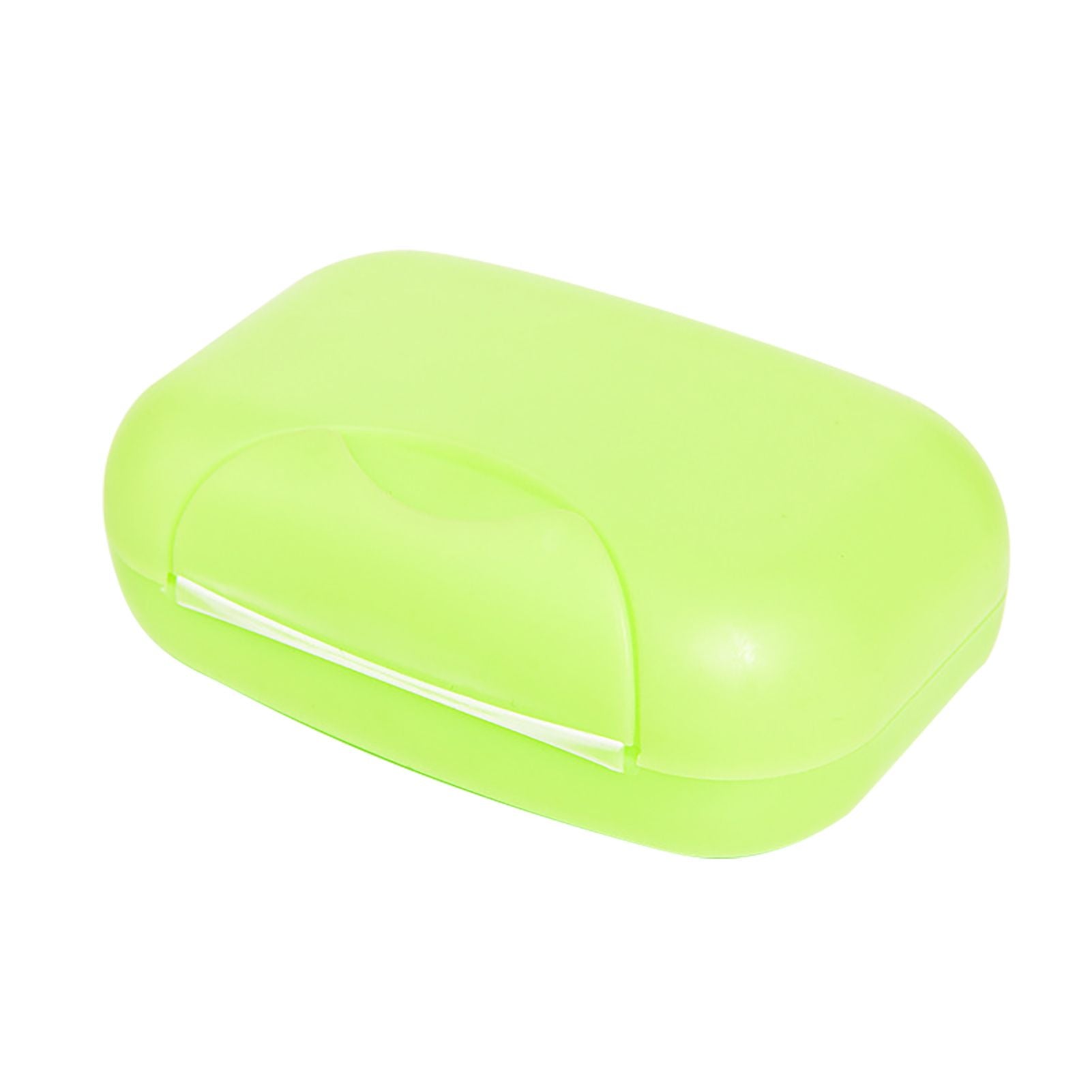 Travel Soap Container Waterproof Portable Bar Soap Case Holder Leakproof Soap Box for Home Hotel Green