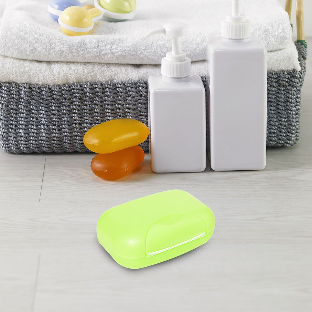 Travel Soap Container Waterproof Portable Bar Soap Case Holder Leakproof Soap Box for Home Hotel Green