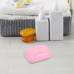 Travel Soap Container Waterproof Portable Bar Soap Case Holder Leakproof Soap Box for Home Hotel Pink