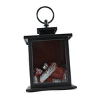 LED Flame Lantern Light Fashionable Retro Lantern Hanging Lamp for Christmas Decoration Square Flame Lamp, M