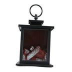 LED Flame Lantern Light Fashionable Retro Lantern Hanging Lamp for Christmas Decoration Square Flame Lamp, M