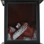 LED Flame Lantern Light Fashionable Retro Lantern Hanging Lamp for Christmas Decoration Square Flame Lamp, M