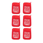 6Pcs Christmas Pot Holders with Pocket Heat Resistant Hot Pad Oven Mitts Cookie Bag Christmas Pot Rack Baking Kit
