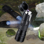 Flashlight Lighter USB Charging IP56 Waterproof High Brightness 3 Lighting Modes