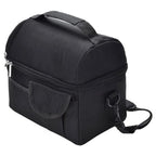 Cooler Bags Insulated Double Layer Large Capacity Oxford Cloth Washable Foldable Heat Insulation Lunch Bag for Office Black