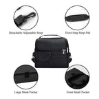 Cooler Bags Insulated Double Layer Large Capacity Oxford Cloth Washable Foldable Heat Insulation Lunch Bag for Office Black