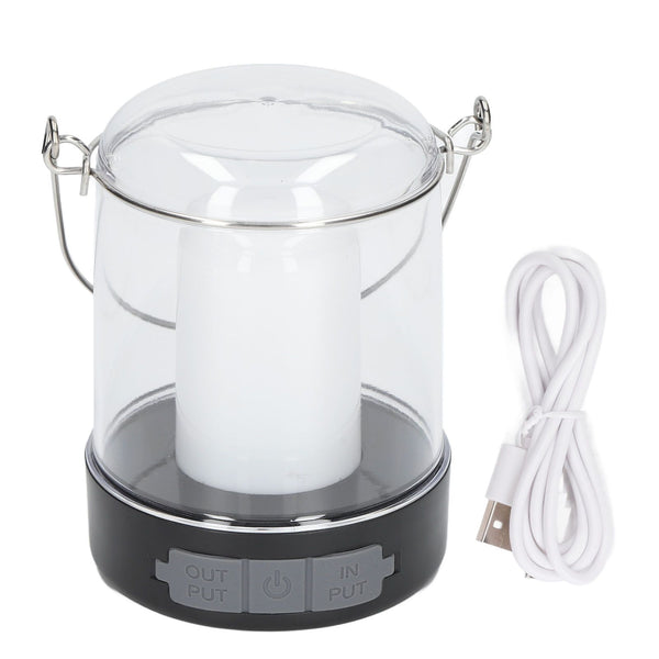 LED Camping Lantern 3 Modes 360° Luminous Rechargeable Waterproof Portable Camping Lights with Hook for Outdoor Garden