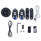 Bike Alarm with Light Wireless Anti Theft Bike Motorcycle Rear Light Alarm Louder Volume Bike Security Alarm System Black Dual Remote