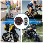 Bike Alarm with Light Wireless Anti Theft Bike Motorcycle Rear Light Alarm Louder Volume Bike Security Alarm System Black Dual Remote