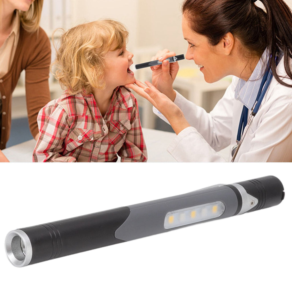 Pen Flashlight USB Charge 3 Light Sources LED Chip Clip Design Widely Used Pen Light Flashlight for Repair Hospital Black