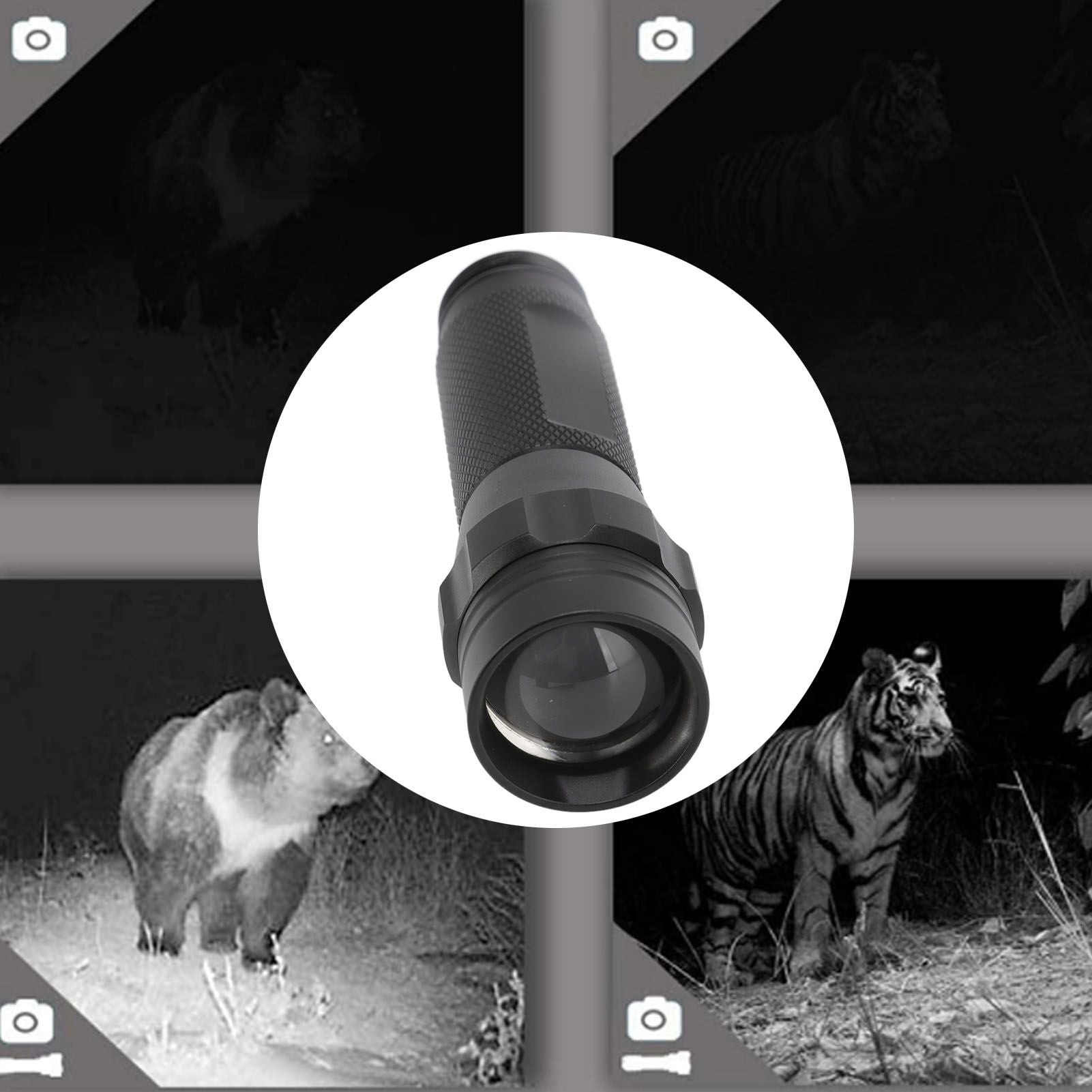 940nm IR Flashlight Night Vision Adjustment Focus Portable Flashlight for Hunting Outdoor Adventure Camping