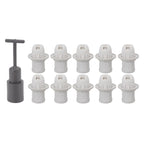 10PCS E14 Lamp Holder ABS with Sleeve High Temperature Resistant Light Socket Base for Home White