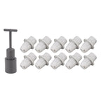 10PCS E14 Lamp Holder ABS with Sleeve High Temperature Resistant Light Socket Base for Home White