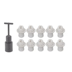 10PCS E14 Lamp Holder ABS with Sleeve High Temperature Resistant Light Socket Base for Home White