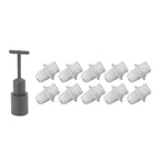 10PCS E14 Lamp Holder ABS with Sleeve High Temperature Resistant Light Socket Base for Home White