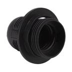 10Pcs E27 Light Base Socket Copper Core High Temperature Resistance E27 Light Holder Base with Lamp Sleeve for DIY Black